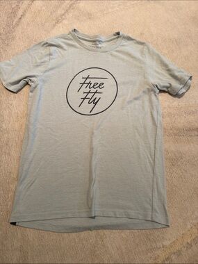 Free Fly Apparel Light Gray Logo Short Sleeve Tee